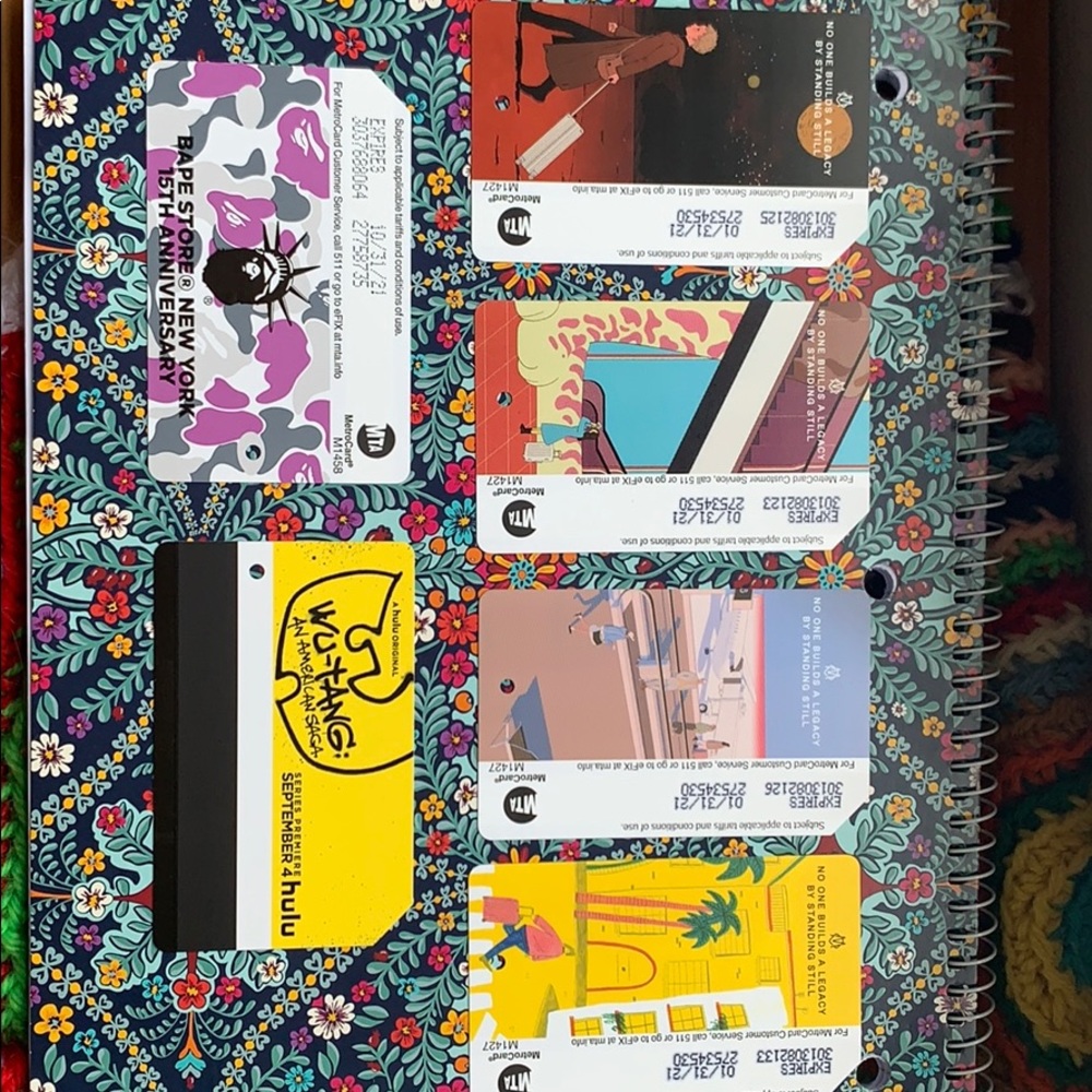 Mta 6 new rare collectible Metrocards Nyc
